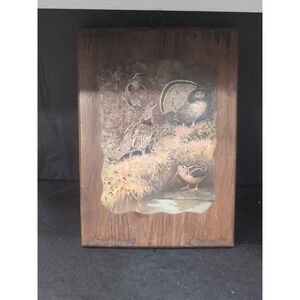 Lynn Bogue Hunt‎ Game Birds Of America Print on Wood, Artwork, Rustic Wood Decor